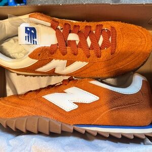 New Balance Brown and White Sneakers